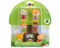 Klorofil De Familie "Klorofil" Speelset - Speelfiguren set - Poppetjes familie - Kinder Speelgoed - Anne, Rose, Ben Theo, Eva, Charles en Robin - Vanaf 1.5 jaar - 7-Delig - Kunststof