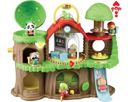 Klorofil De School Speelset - Poppenhuis - Interactief Kinderspeelgoed - Met Callie de vogel, Lola de schildpad & Hugo de wasbeer - Vanaf 1.5 jaar - 13-Delig - Kunststof