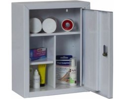 Kluis - Lichtgrijs - Metaal - Filex Security - Filex security medicijnkast met metalen deur, grijs