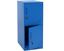 Kluis MCW-P63, kluisje Kluisje Kluisje 2 deuren, 90x38x45cm Staal ~ blauw