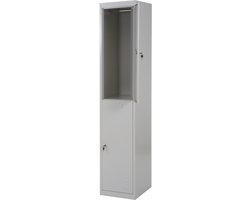 Kluisje MCW-G88, kluisje locker, metaal 185x38x45cm grijs