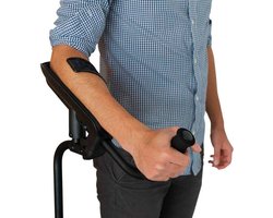 KMINA Pro Crutch - Onderarmkruk - Kruk voor één arm - Elleboogkruk - Kruk met onderarmschaal - Rechts