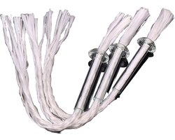 Knaak Olielamp Lont - Glazen Buis - 12 cm - Houder - 3 stuks