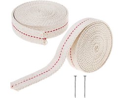 Knaak Olielamp Lont - Plat - 20 mm - Katoen - 1 stuk - Rol van 1 meter