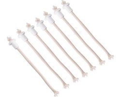 Knaak Olielamp Lont Set - 7-delig - Met Keramische Houder - Voor Glazen Flessen (12-20 mm)