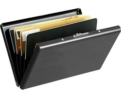 Knaak RVS Pasjeshouder - Zwart - Creditcard Case met RFID-Bescherming - Compacte Kaartenhouder