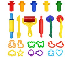 Kneedgereedschap en klei accessoires - veelzijdige uitsteekvormen - 23 stuks - kunststof