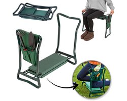 Kniebank tuinieren - Tuinstoelen -Tuinkruk - Kniesteun - Knielkussen - Opvouwbaar - inklapbaar - tuinkrukje - tot 150 kg - Tuinknieler | Stoel | Krukje - 3 in 1 Comfort voor Elke Tuinier