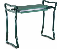 Kniebank voor tuinieren - Zwart - 61 x 49 x 28 cm - Opvouwbare 2-in-1 Tuinkruk met EVA-Schuim en Stalen Frame - Ergonomisch