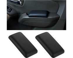 Kniekussen 2 stuks steunkussens zacht leer gevoerd voor autodeur - console - zwart