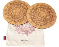 Kniekussen - Natuurlijk Rubber & Antislip Kurk Oppervlak - Dempend - Ook voor Elleboog-Pols-Hoofdstand - Yoga Kneepads - Kniekussens Kniebeschermers