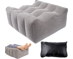 Kniekussen voor in het bed - Opblaasbaar Beenkussen - Opblaasbare Voetensteun - Beenkussen Wigvormig - Reizen Vliegtuig Auto Thuis Kantoor - Comfortabele Steun Kniekussen voor in het bed