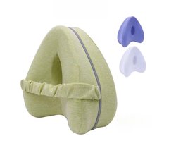 Kniekussen voor zijslapers - Traagschuim beenkussen - Verstelbaar kniekussen met riem voor tijdens het slapen, zwangerschapskussen, beenkussen - Geel