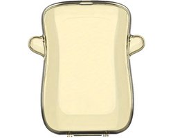 Knijpfruit beschermhoes geel - Knijpfruit houder - Anti mors kind baby peuter - Toetjeshouder- Knijptoetje - Anti Mors - Babyvoeding zelf leren - Kindertoetje - zelfvoeding - motoriek