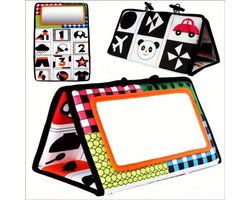 Knisperboekje baby - Speelgoed vanaf 0 maanden - Buikligtrainer – Montessori speelgoed – Autospeelgoed baby – Buggyboekje - Baby’s eerste boekje - LOUZIR