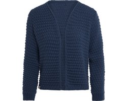 Knit Factory - Becky Gebreid Vest - Gebreide dames cardigan - Kort vest op heuphoogte - bruin damesvest gemaakt uit 30% wol en 70% acryl - Jeans - 36/38