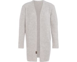 Knit Factory Carry Gebreid Dames Vest - Grof gebreid dames vest - Beige cardigan - Damesvest gemaak uit 30% wol en 70% acryl - Beige - 36/38