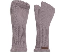 Knit Factory Cleo Gebreide Dames Vingerloze Handschoenen - Handschoenen voor in de herfst & winter - Roze handschoenen - Polswarmers - Mauve - One Size