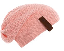Knit Factory Coco Gebreide Muts Heren & Dames - Sloppy Beanie hat - Blossom Pink - Warme Lichtroze Wintermuts - Unisex - One Size