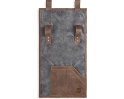 Knit Factory Dax Pocket - Wandkleed - Armleuning Organizer - Opbergzak voor bank - Antraciet - 100x50 cm