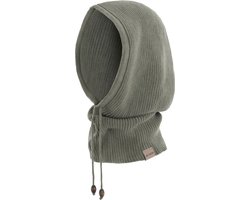 Knit Factory Evy Colsjaal met capuchon - Urban Green - One Size