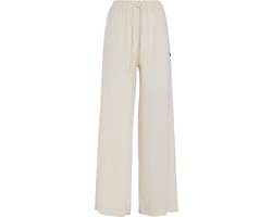 Knit Factory Fern Broek - Dames broek - Dames pantalon - Pantalon met steekzakken - Lange broek - Zacht en luchtig 78% viscose en 22% linnen - Zomerbroek - Zomer pantalon - Wijde broek - Beige - 36/38
