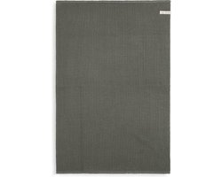 Knit Factory Gebreide Badmat - Douchemat Morres - Badkamermat - Toiletmat - Khaki - Groen - 80x50 cm - Katoen