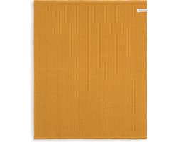 Knit Factory Gebreide Badmat - Douchemat Morres - Badkamermat - Toiletmat - Oker - Geel - 60x50 cm - Katoen