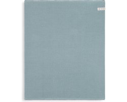 Knit Factory Gebreide Badmat - Douchemat Morres - Badkamermat - Toiletmat - Stone Green - Groen - 60x50 cm - Katoen