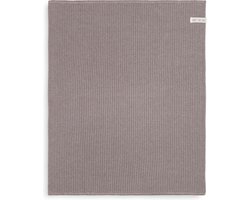 Knit Factory Gebreide Badmat - Douchemat Morres - Badkamermat - Toiletmat - Taupe - Bruin - 60x50 cm - Katoen