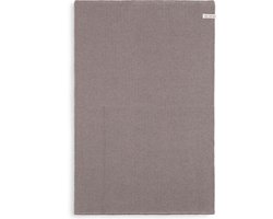 Knit Factory Gebreide Badmat - Douchemat Morres - Badkamermat - Toiletmat - Taupe - Bruin - 80x50 cm - Katoen