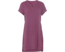 Knit Factory Indy Dames Jurk - Tuniek - Zomerjurk - Strandjurk - Violet - XL - 100% Biologisch katoen