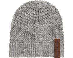 Knit Factory Jazz Gebreide Muts Heren & Dames - Beanie hat - Iced Clay - Warme grijsbruine Wintermuts - Unisex - One Size