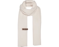 Knit Factory Liv Sjaal Dames - Katoenen sjaal - Langwerpige sjaal - Beige zomersjaal - Dames sjaal - Beige - 200x40 cm - Duurzaam & Milieuvriendelijk - 100% Biologisch katoen