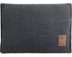 Knit Factory Lynn Sierkussen - Rechthoekig kussen - Kussen woonkamer - Bank kussen - Decoratie kussen - Antraciet - 60x40 cm - Kussenhoes inclusief kussenvulling