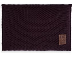 Knit Factory Maxx Sierkussen - Rechthoekig kussen - Kussen woonkamer - Bank kussen - Decoratie kussen - Aubergine - 60x40 cm - Kussenhoes inclusief kussenvulling