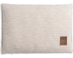 Knit Factory Maxx Sierkussen - Rechthoekig kussen - Kussen woonkamer - Bank kussen - Decoratie kussen - Beige - 60x40 cm - Kussenhoes inclusief kussenvulling