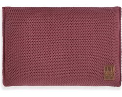 Knit Factory Maxx Sierkussen - Rechthoekig kussen - Kussen woonkamer - Bank kussen - Decoratie kussen - Stone Red - 60x40 cm - Kussenhoes inclusief kussenvulling