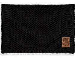 Knit Factory Maxx Sierkussen - Rechthoekig kussen - Kussen woonkamer - Bank kussen - Decoratie kussen - Zwart - 60x40 cm - Kussenhoes inclusief kussenvulling