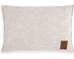 Knit Factory Noa Sierkussen - Beige - 60x40 cm - Kussenhoes inclusief kussenvulling
