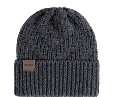 Knit Factory Sally Gebreide Muts Heren & Dames - Beanie hat - Antraciet - Grofgebreid - Warme donkergrijs Wintermuts - Unisex - One Size