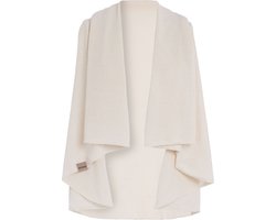 Knit Factory Senna Omslagvest - Stola voor in de zomer - Beige stola - Gemaakt van 50% gerecyceld katoen - Beige - 36/44