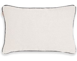 Knit Factory Snooze Sierkussen - Rechthoekig kussen - Kussen woonkamer - Bank kussen - Decoratie kussen - Beige - 60x40 cm - Rechthoekig kussen - Superzacht en pluizig - Kussenhoes inclusief kussenvulling