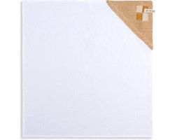 Knit Factory Theedoek Block - Linnen theedoek - Keukenhanddoek - Keukendroogdoeken - Vaatdoeken - Vierkant - Ecru/Oker - Lichtgroen - 65x65 cm