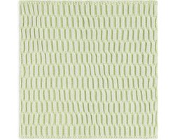 Knit Factory Vaatdoek Block - Gebreide vaatdoek gemaakt van 50% Katoen en 50% acryl - Vaatwasdoek - 1 stuk - Ecru/Spring Green - Groen - 27x27 cm