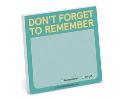 Knock Knock Don't Forget to Remember Sticky Note (Pastel)