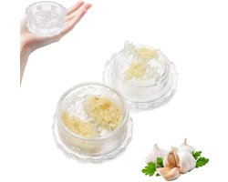 Knoflookmolen - Knoflook twister - Knoflookpers - Gemberpers - Garlic Press - Kruidenmolen - knoflook gereedschap - handmatige knoflookpers - met bewaarpot - snelle maaltijd voorbereiding - keukengerei - keukengereedschap - 8*8*4 cm - transparant