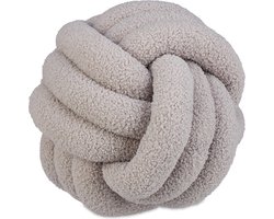 knoopkussen - voor bank - rond - Ø 25 cm - lichtgrijs
