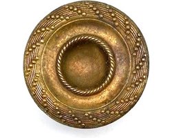 Knop Messing antiek plat Ø 30mm