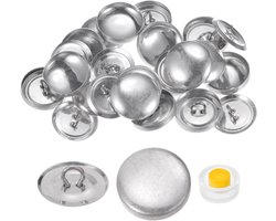 Knopafdekkingen Set - Stoffen Knoppen - Kleding Versieren - Inclusief Gereedschap - 19 mm - Aluminium